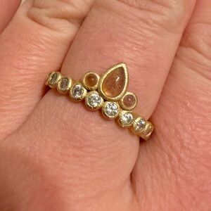 Joy Dravecky Gold and Pink Women's Ring Size 8